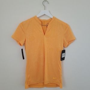 Nike Dri-fit Floral Polo Yellow XS